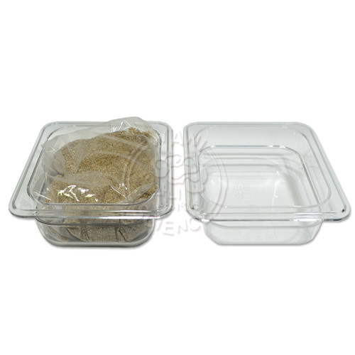 투명한 사각플라스틱 그릇(2개1조,마른 모래포함)