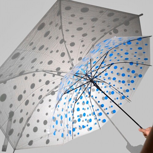 투명 물방울무늬 비닐우산