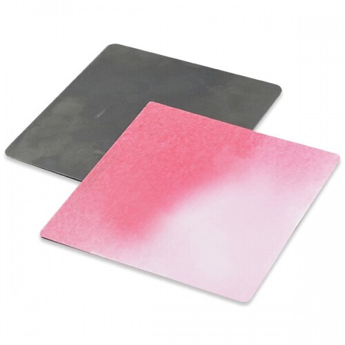 열 변색 정사각형 철판(고온용, 분홍)(모서리 라운드, 10*10cm, 두께0.4mm)